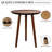 Round Shape Top Table, 3-Legged Walnut Finish Side Table - Handcrafted Small End Table - Versatile Nightstand And Coffee Table For Living Room, Bedroom And Office Table