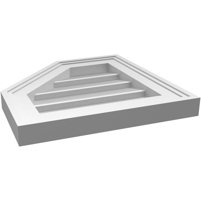 Évent en demi-octogone supérieur à montage en surface Signature, H 14 po x l 14 po x P 1,5 po