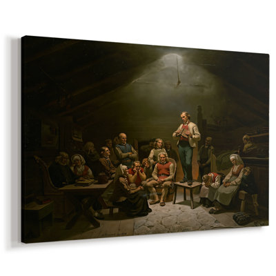 Haugianerne (Low Church Devotion - Alternate Version)-Adolph Tidemand-Gallery Wrapped Canvas-1852