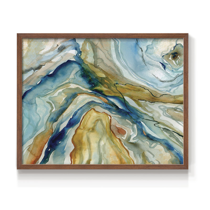 Geo Formation I -Framed Print - Restickable, Noyer, H 22 po x l 28 po