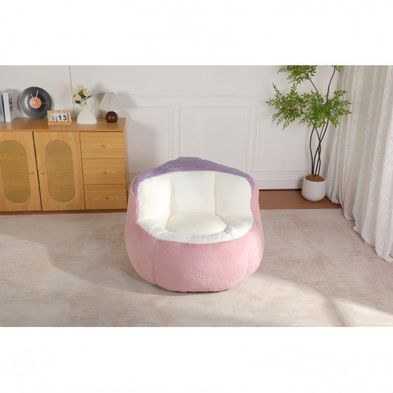 Fauteuil d'appoint à compression 33 po, Blanc / Rose