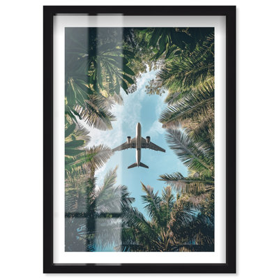 Flight Framed Shadowbox Print Travel Art Prints by Notoriart, Black Frame, 11 x 16
