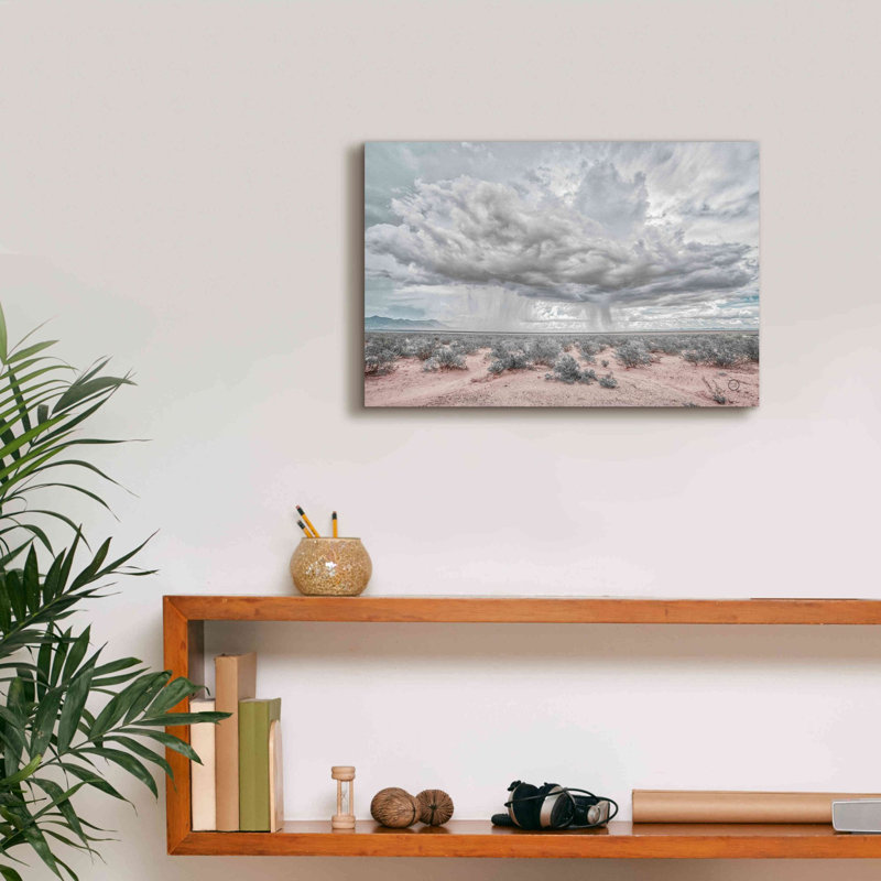 «New Mexico Rain» par Nathan Larson, art mural sur toile, H 12 po x l 18 po x P 0,75 po