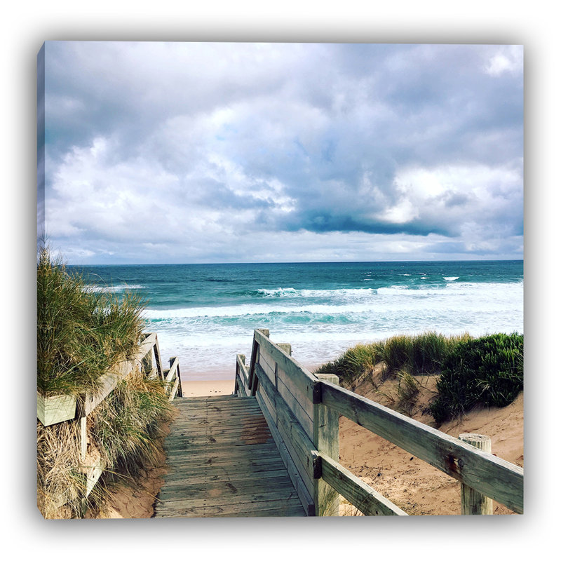 Art sur toile, "Coastal Path to Tranquility"