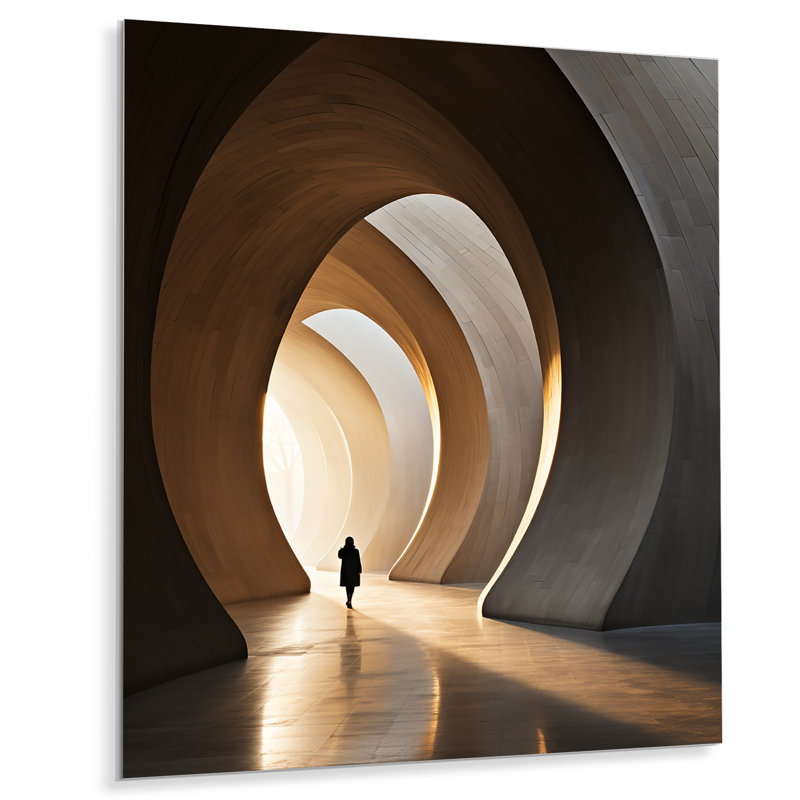 Beige Tunnel Silent Symphony - décoration murale en métal Tunnels, H 32 po x l 16 po x P 1 po