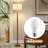 Solid Wood Traditional Floor Lamp With Beaded Column,  Include 3-color Bulb-334840661