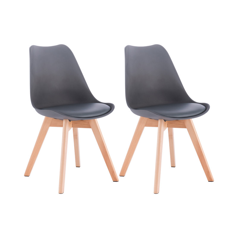 Jammie 47cm H Upholstered Side Chair, Grey