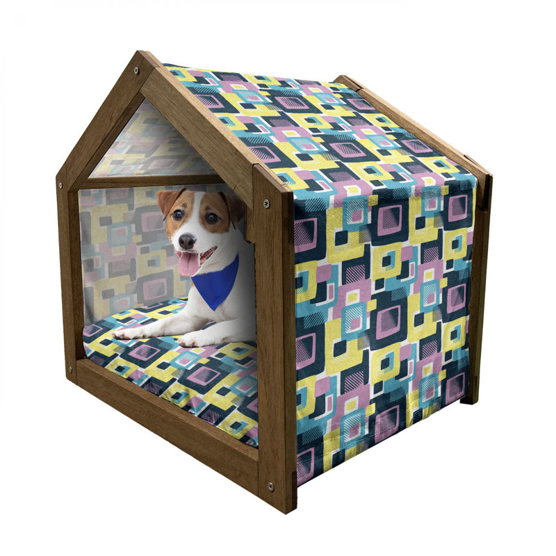 Niche en bois pour chien, H 22,44 po x l 23,62 po x P 17,72 po