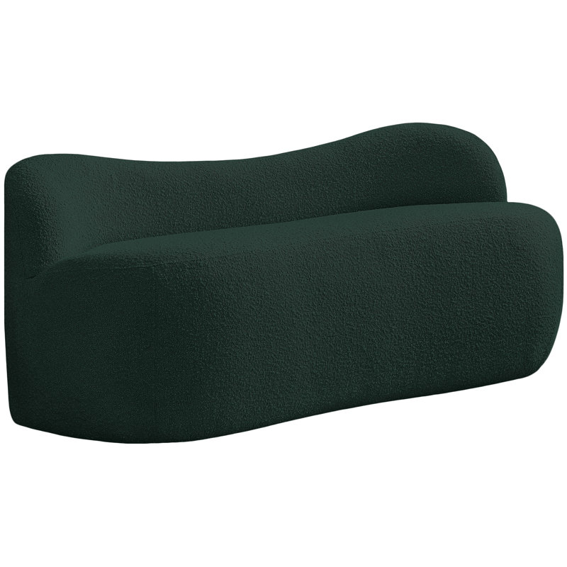 Banc en tissu Flair Flair Boucle, Tissu bouclé vert