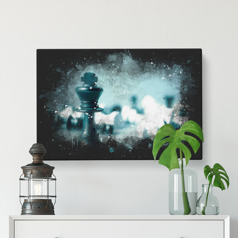 A Chess Battle - Wrapped Canvas, 50cm H x 76cm W x 3cm D