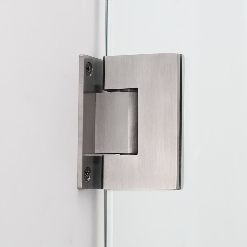 Belmore GS Hinged Frameless Shower Door, Frosted, Stainless Steel