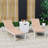 Outdoor Rust-Resistant Metal Chaise Lounge with Table-2054115871