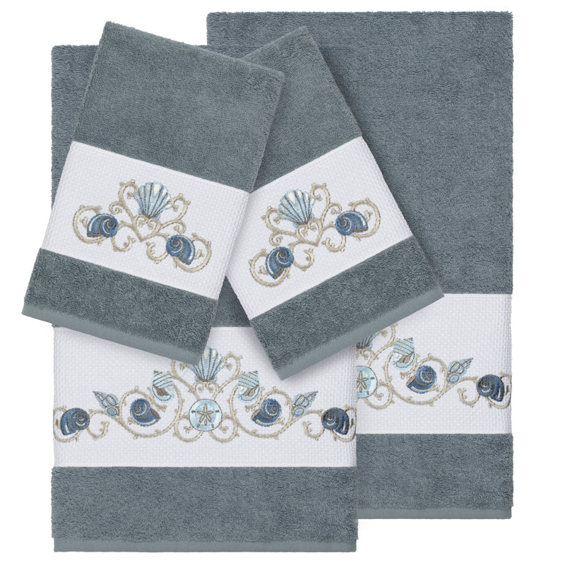 Ensemble de serviettes 4 pièces Bella, Sarcelle, 4 Piece Towel Set
