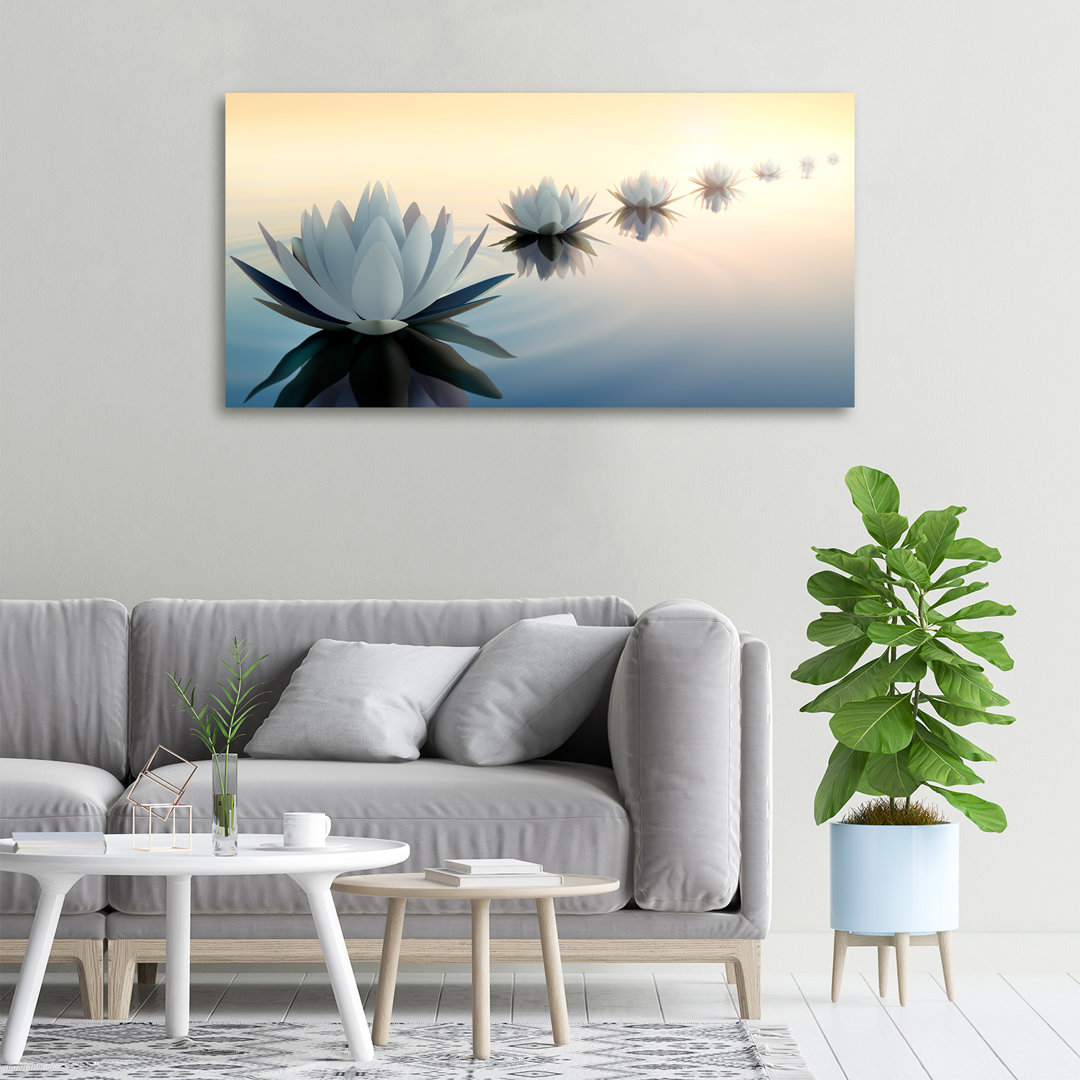 Lotusblumen - Kunstdrucke auf Leinwand - Wrapped Canvas