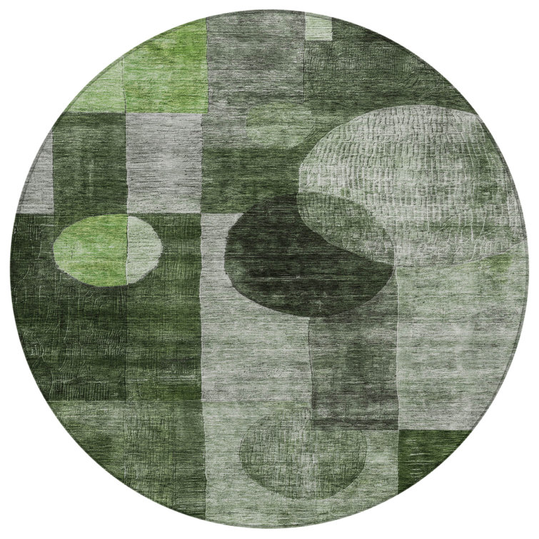 Machine Washable Indoor/Outdoor Chantille ACN1114 Fern Rug