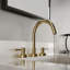 Wide Spread Lavatory Faucet, Less Handle,  Satin Gold Finish-1219114290