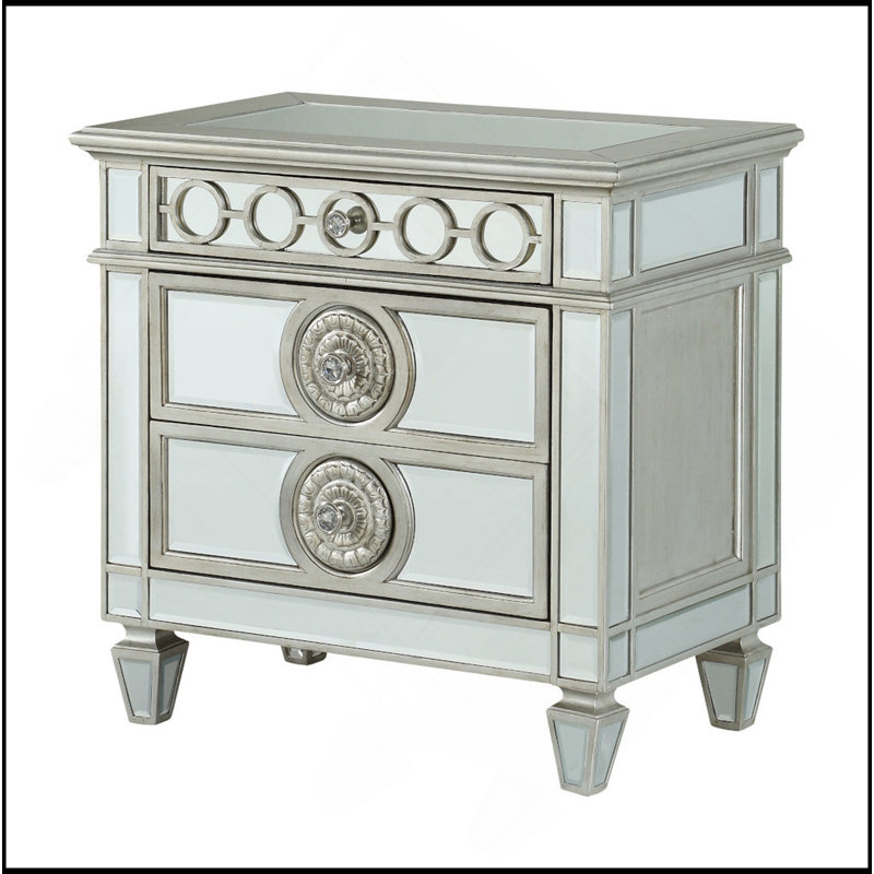 Table de chevet avec miroir