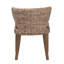Chaise de salle à manger bohémienne en rotin naturel et bois d'acajou Kubu