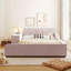 Lit de bébé pleine grandeur en velours avec bureau et petit tabouret rond-1346863855-1346863849