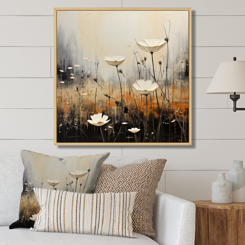 Minimalisme prairie au crépuscule I, Cadre naturel flottant, H 30 po x l 30 po x P 1 po