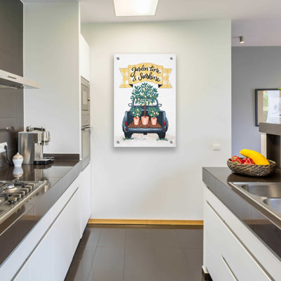 'Garden Time & Sunshine I' by Sara Baker, Acrylic Glass Wall Art