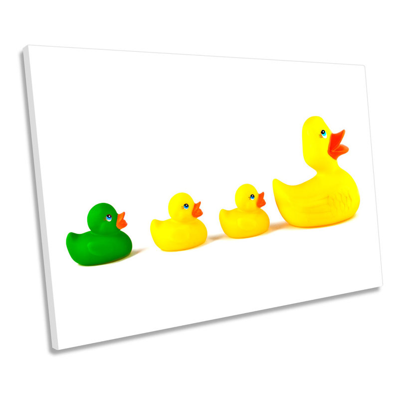 Rubber Ducks Bathroom - Wrapped Canvas Art Prints, 30.5cm H x 45.7cm W x 2cm D