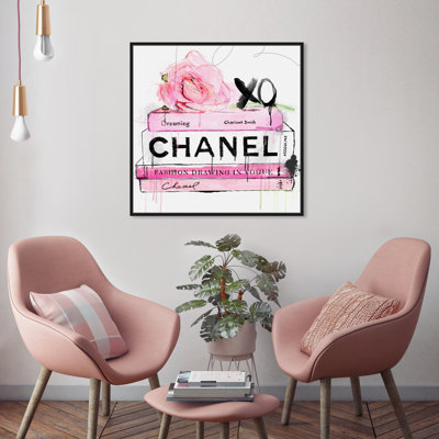«Fashion and Glam Dripping Roses and Fashion», livres - impression sur toile tendue