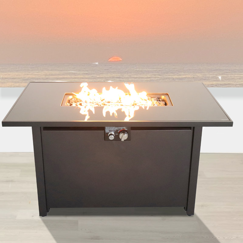 Steel Outdoor Fire Pit Table With Lid