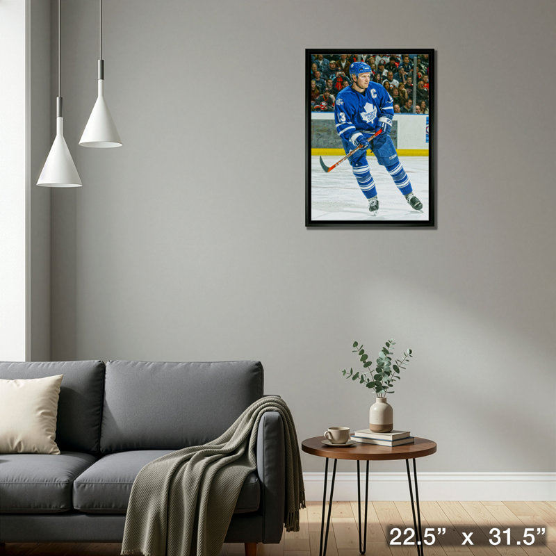 Mats Sundin Maple Leafs de Toronto, toile d'action encadrée 20 x 29