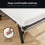 Jay-Be® RE80 Rollaway Folding Guest Bed with e-Fibre Mattress, Single - 360° Castors & Headboard