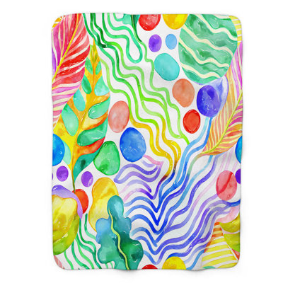 Dynamic Splash - 1 Piece Premium Sherpa Blanket