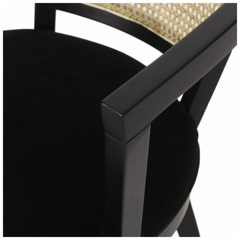 Ensemble de chaises de salle à manger à accoudoirs en velours l 23,5 po x P 21,5 po x H 30,5 po Christopher Knight Home (ensemble de 2)
