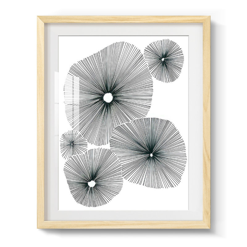 Bloom Spiral I -Framed Print, Natural, 25.5" H x 17.5" W