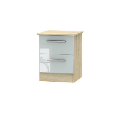 Fully Assembled Chesler 2 Drawer Bedside Table