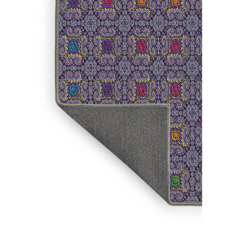 Tapis décoratif mauve géométrique, Rectangle 8 pi x 12 pi