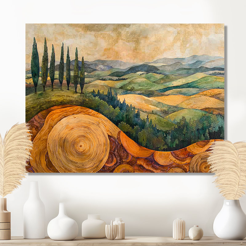 Crumrine - art mural vignoble, H 24 po x l 32 po, Toile tendue, Ne s’applique pas