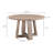 Dining Table, Round, Solid Acacia, Seats 4, Light Grey