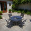 Outdoor charcoal-grilled dining set