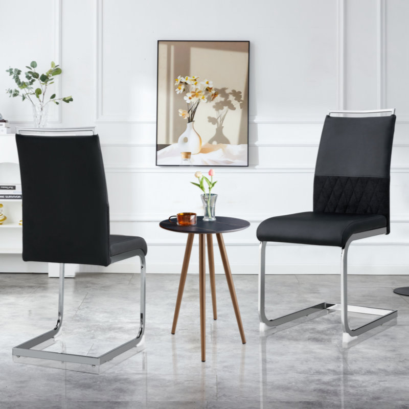 Fauteuil de conférence en similicuir Ilaan, Noir