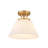 3-Light Tapered Glass Semi Flush Mount