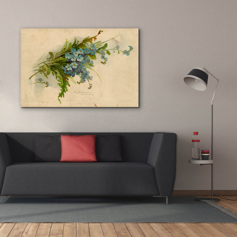 Epic Graffiti 'Forget-me-not'  by Art Licencing Studio Canvas Wall Art, 60" x 40", H 40 po x l 60 po x P 1,5 po