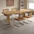 Burlywood Rectangular Solid Wood Dining Table-1156953672
