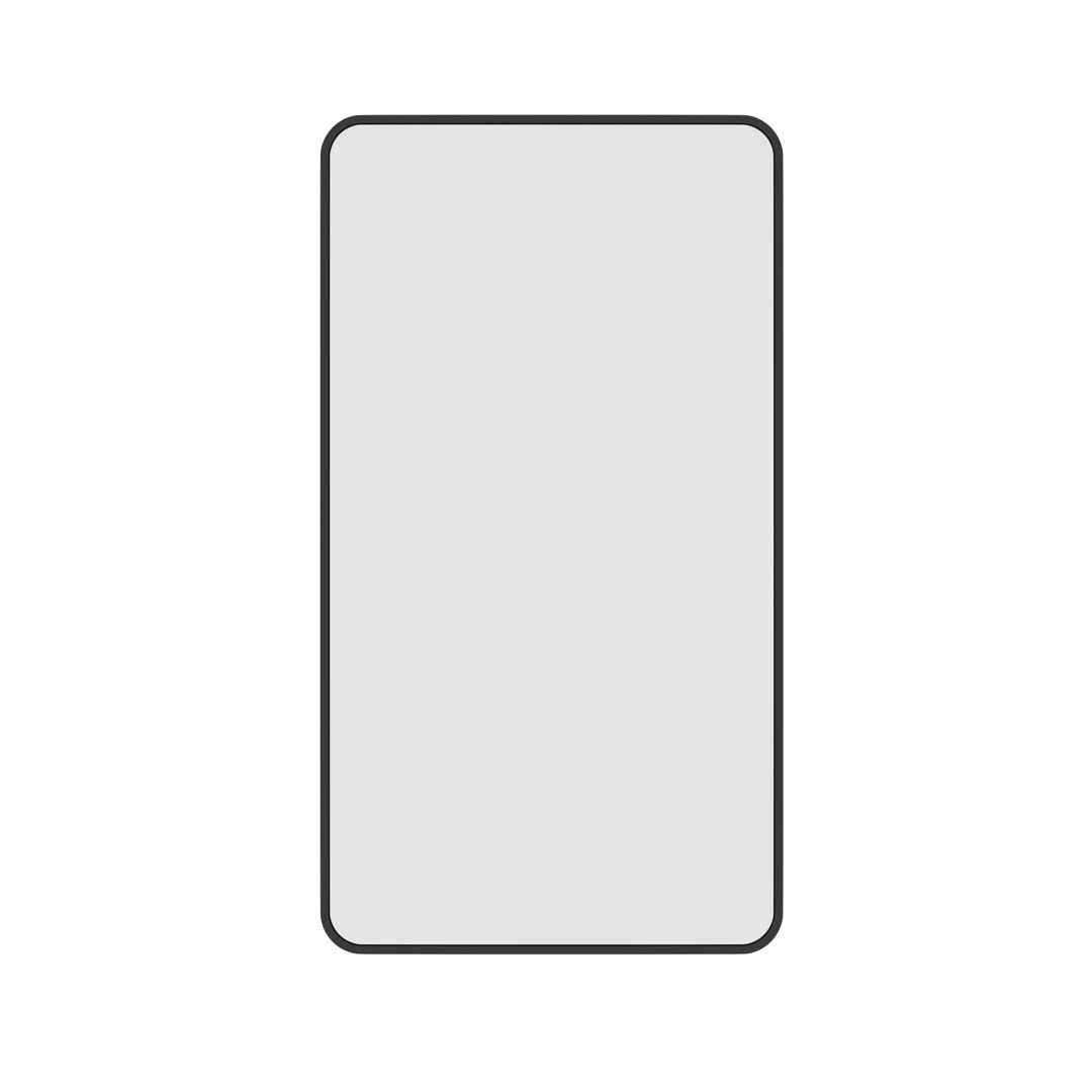Trinity 22 in. x 48 in. Square Radius Mirror Glass Warehouse 