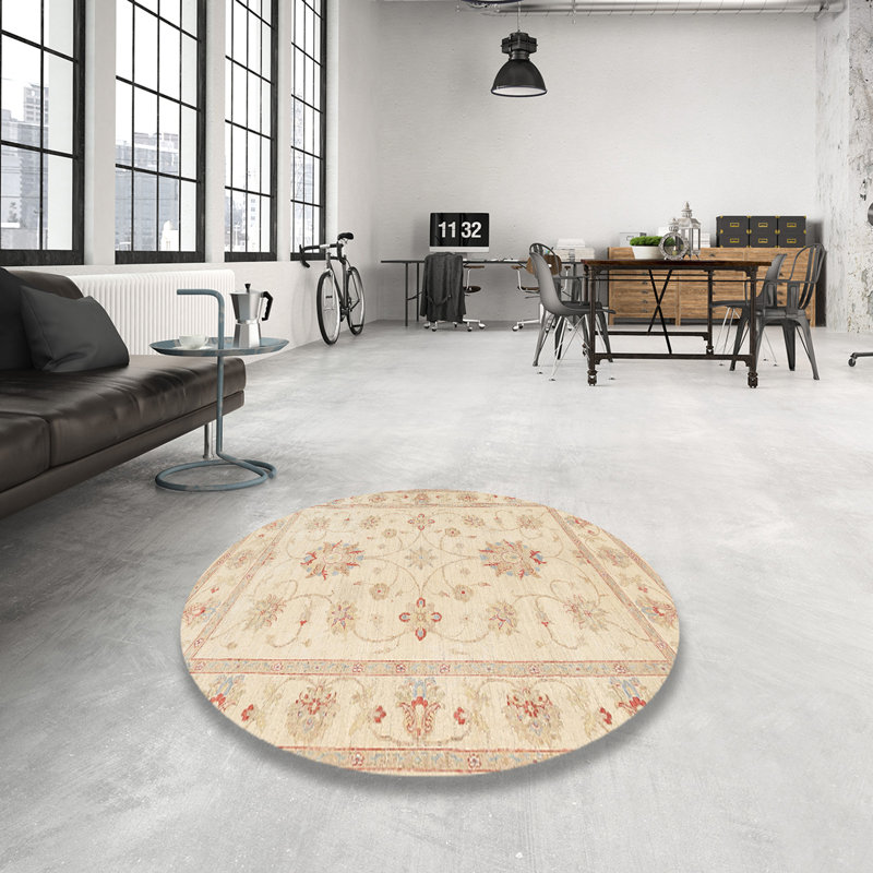Carveth Oriental Indoor Rug, Round 4'