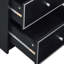 Black And Silver 2-Drawer Nightstand