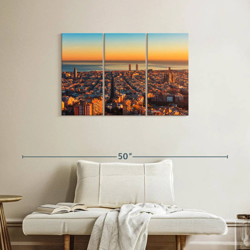 Barcelona Sunset Horizon, 24" H x 38" W