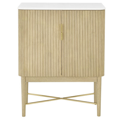 Sameya Marble Top Wine Cabinet