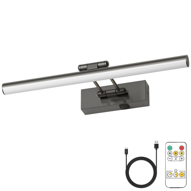 Lampe pour cadre DEL 7,09 po à intensité variable, Noir satiné