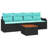 vidaXL Garden Sofa Set with Cushion 5 pcs Black Poly Rattan