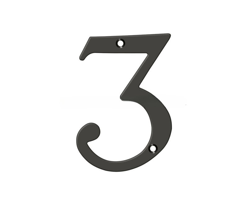 House Number, Oil-Rubber Bronze, 3